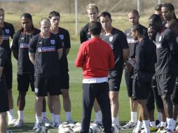 La Selección de Inglaterra, durante un entrenamiento. AP  /