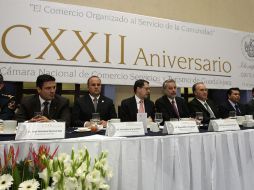 Durante el CXXII Aniversario de la Cámara Nacional de Comercio. A. CAMACHO  /