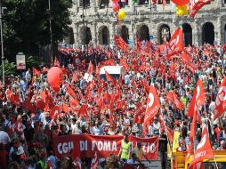 Las protestas se realizaron en varias ciudades en Italia. AFP  /