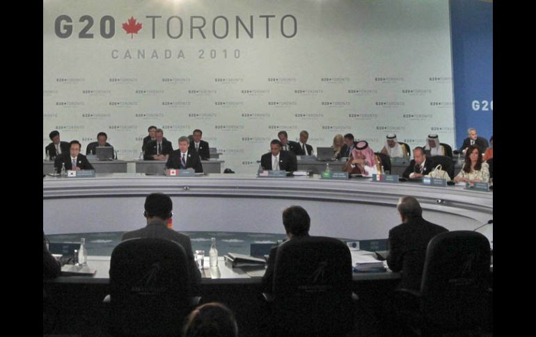 Un momento de la sesión plenaria de la cumbre del Grupo de los Veinte. AP  /