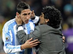 Angel Di María (izq.), se encuentra participando en estos momentos con la Selección de Argentina. AP  /