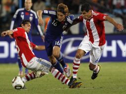 Las Seleciones de Japón y Paraguay en su enfrentamiento de octavos de final. AP  /