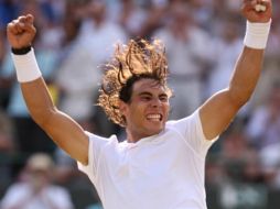 El tenista español, Rafael Nadal, celebra el triunfo. AFP  /