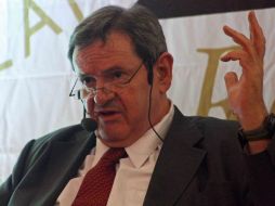 El ministro Salvador Aguirre Anguiano imparte la conferencia magistral ‘‘Impunidad y Estado de derecho’’. A. HINOJOSA  /