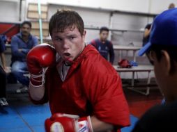 El tapatío Saúl 'Canelo' Alvarez se encuentra trabajando a tope. NOTIMEX  /