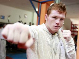Entrenamiento de Saúl 'Canelo' Álvarez en el gimnasio AMR en Tepic. E. PACHECO  /