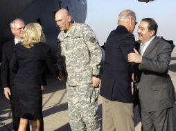 El vicepresidente estadunidense Joseph Biden en su visita a Iraq. AFP  /