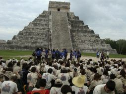 La ciudad maya de los guerreros ha abierto sus puertas a los participantes de la Ruta. EFE  /
