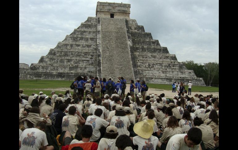 La ciudad maya de los guerreros ha abierto sus puertas a los participantes de la Ruta. EFE  /