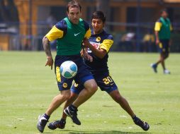Vicente Matías Vuoso durante un entrenamiento con el América. JAMMEDIA  /