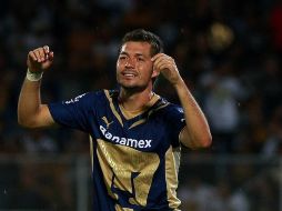 Dante López fue el autor del único gol conseguido por el equipo universitario en su caída por 2-1 ante los poblanos. JAMMEDIA  /