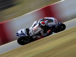 El español Jorge Lorenzo durante el Gran Premio de Cataluña donde logró la victoria.  /