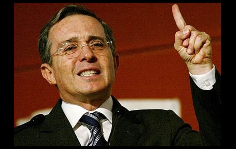 El presidente de Colombia, Álvaro Uribe Vélez. ESPECIAL  /