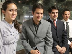 Norma Patricia Díaz junto a sus compañeros Carlos Enrique Avelar, Jonathan Ambler y Roberto Ovalles. A. CAMACHO  /