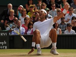Rafael Nadal festejó con gran euforia su triunfo. AFP  /