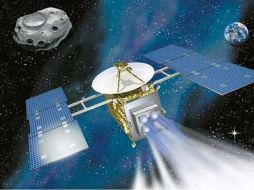 El 'Hayabusa' fue lanzado en mayo de 2003 y se posó sobre el asteroide Itokawa. ESPECIAL  /