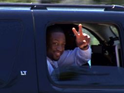 El base Dwyane Wade, al momento de su llegada. AP  /