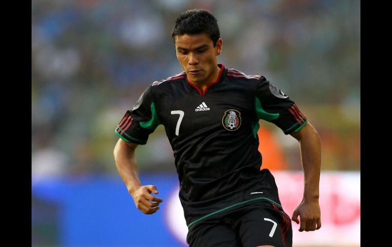 El mediocampista mexicano durante un partido amistoso. MEXSPORT  /