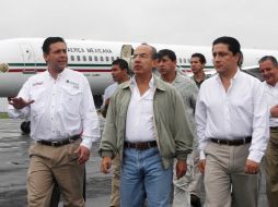 El Presidente Felipe Calderón visitó la zona afectada durante este jueves. NTX  /