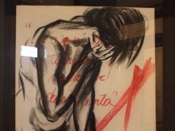 La pieza pertenece a la exposición Violent-Arte, una colectiva integra el trabajo de 15 artística.  A. HINOJOSA  /