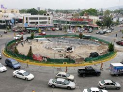Vista panorámica de la fuente diseñada por Luis Barragán y que actualmente interviene el Ayuntamiento. E. PACHECO  /