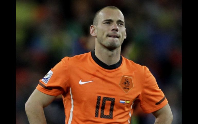 El holandés Wesley Sneijder, reacciona con la derrota ante España. AP  /