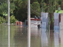 Imagen del 7 de julio cuando comenzó la inundación controlada en localidades de Anáhuac, por el desfogue de aguas. NTX  /