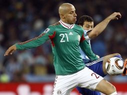El seleccionado Adolfo Bautista durante el partido entre México y Argentina. JAMMEDIA  /