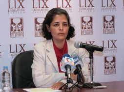 La diputada Rocío Corona ofreció una rueda de prensa con el tema “La transparencia, el gran reto”. ESPECIAL  /