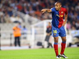 El delantero internacional francés Thierry Henry, jugando con el Barcelona. MEXSPORT  /