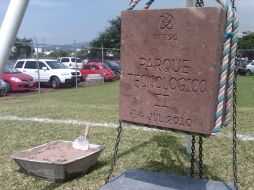 Esta mañana fue colocada la primera piedra del Parque Tecnológico del ITESO.  R. ZAPATA  /