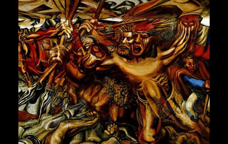 ''Muerte al Invasor'' de David Alfaro Siqueiros, es uno de los murales que se evaluarán. ESPECIAL  /