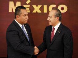 Momento del nombramiento de José Francisco Blake Mora, nuevo secretario de Gobernación. AP  /