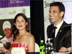 Lorena Ochoa y Rafael Márquez durante la 'Gala de Campeones'. E. PACHECO  /