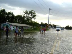 Aspecto de las inundaciones provocadas por el desbordamiento del Río Bravo, tras el paso del huracán “Alex”. EL UNIVERSAL  /