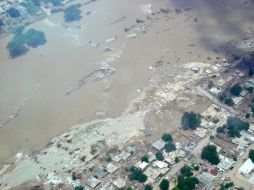 Las inundaciones provocadas por el desfogue de presas provocaron daños a viviendas y cultivos. EL UNIVERSAL  /