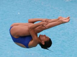 La mexicana Paola Espinosa ganó la prueba de trampolín de un metro en los Juegos Centroamericanos y del Caribe. EFE  /