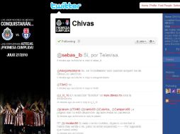 La cuenta de Twitter de Chivas ha sido el principal canal de comunicación para aclaraciones después de la falla. ESPECIAL  /