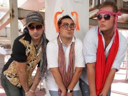 La pantalla chica no fue suficiente para los tres presentadores del programa ''Día a día''. A. CAMACHO  /