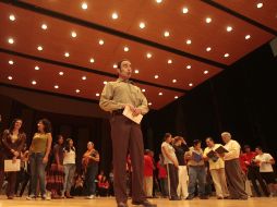 Los integrantes de la compañía Universitaría ensayaron en el Teatro Degollado. S. NÚÑEZ  /