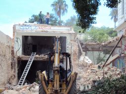 Aspecto del avance de la demolición, O,CASTAÑEDA  /