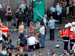El festival de música tecno se desarrollaba con tranquiliodad. AP  /