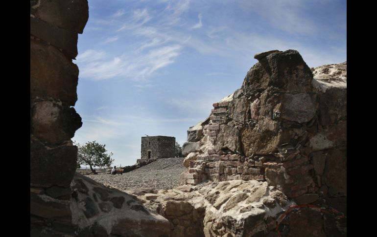 Vista de las ruinas que se encuentran en la isla de Mezcala.S. NÚÑEZ  /
