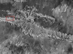 Vista de el ''Gran Cañón de Marte''. NASAJPLARIZONASTATEUNIVERSITY  /