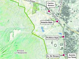 En esta imagen se muestra la ubicación de las cinco vialidades para El Bajío. ESPECIAL  /