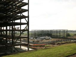 Aspecto del avance de las obras de la Villa Panamericana en El Bajío. E. PACHECO  /