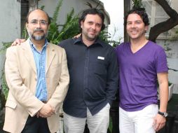 Eduardo Arámbula, Willy Saavedra y Vladimir Gómez, organizadores del encuentro. A. HINOJOSA  /