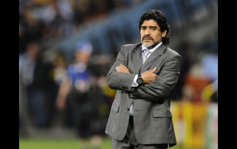El ahora exseleccionador, Diego Armando Maradona. AFP  /