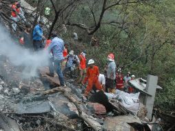 El avión se estrelló en las colinas cercanas a Islamabad. EFE  /