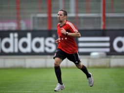 El jugador francés Franck Ribery se reintegró a los entrenamientos con su equipo. EFE  /